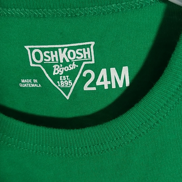 Boys Long Sleeve Tee Top Oshkosh B'gosh 24M Green - Picture 3 of 8